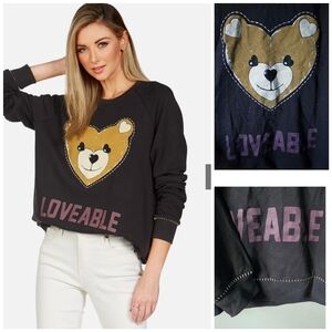 NWT Lauren Moshi Jocelyn Loveable Bear sweatshirt